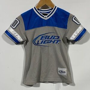 Vintage Bud Light Blue and Gray Jersey